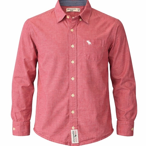 abercrombie kids Other - abercrombie kids Red Button-Down Shirt — Long Sleeve